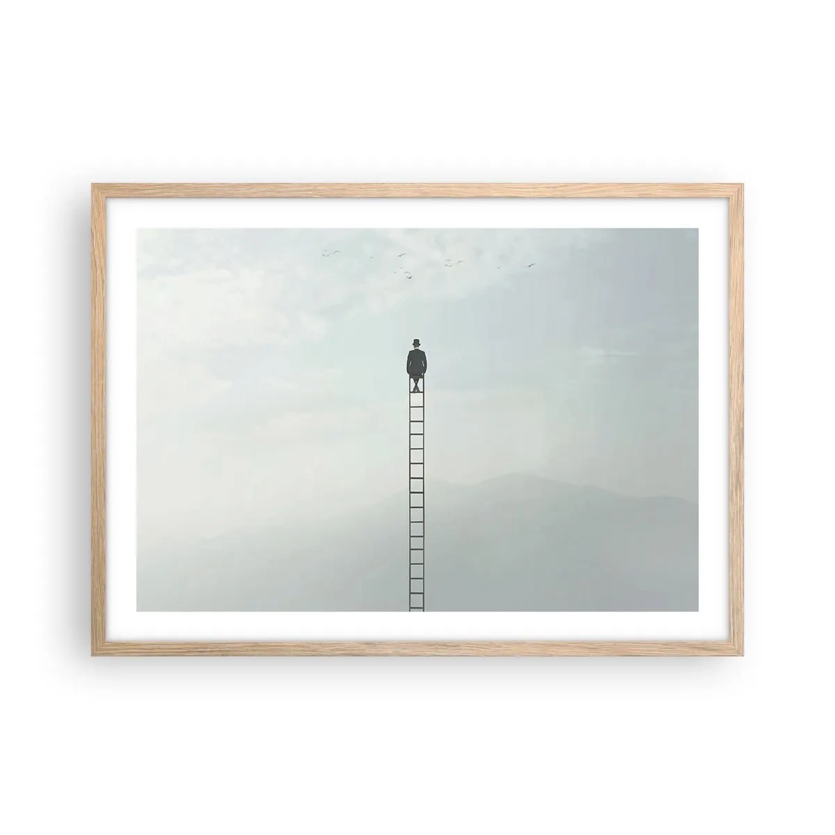 Plakat w ramie jasny dąb - Wznieś się ponadto - 70x50 cm
