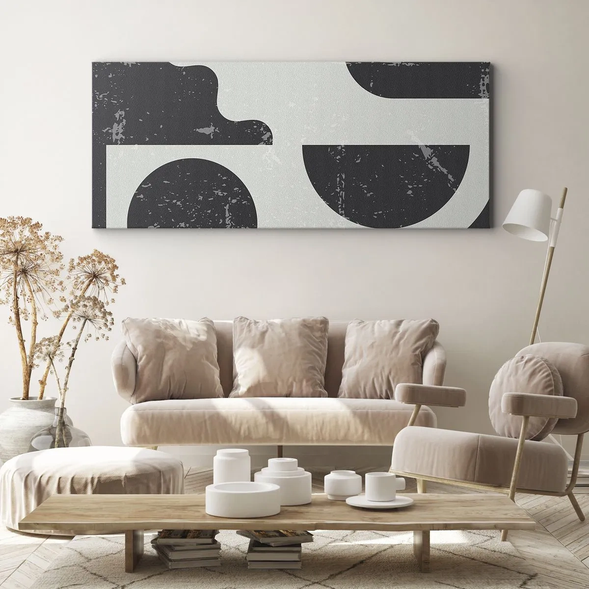 Obraz na płótnie - Kompozycja ponad i pod - 100x40 cm