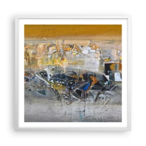 Plakat w białej ramie - Wszystko się poukłada - 60x60 cm