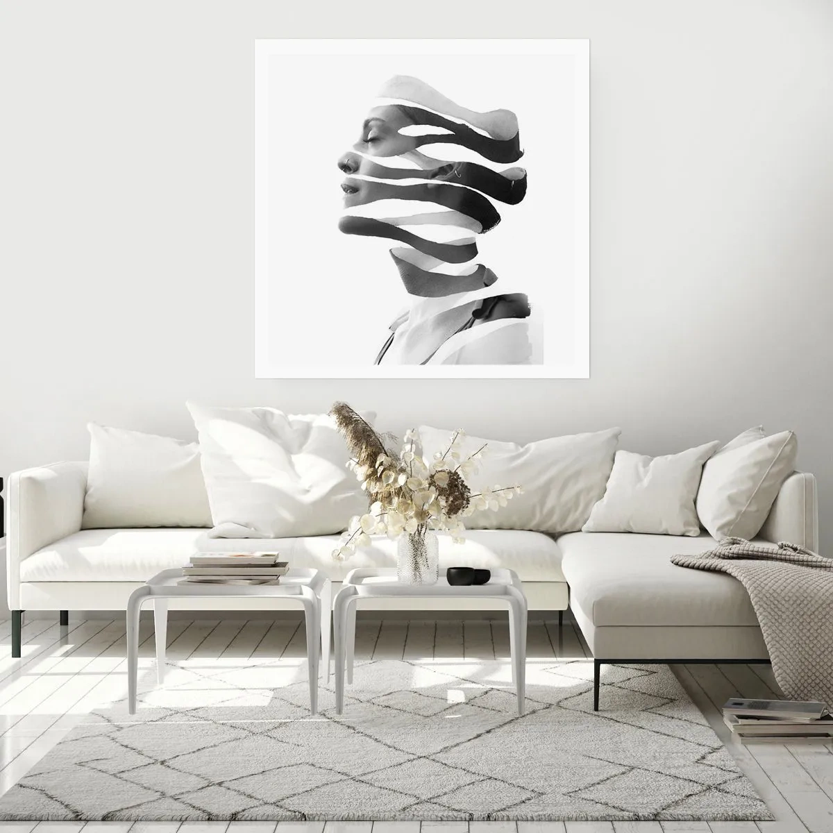 Plakat - Portret surrealistyczny - 60x60 cm