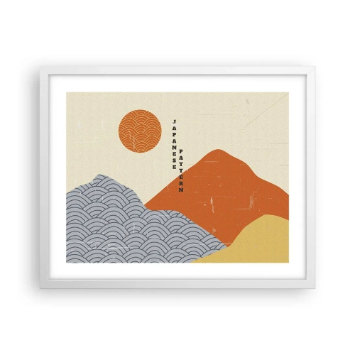 Plakat w białej ramie - W japońskim duchu - 50x40 cm