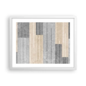 Plakat w białej ramie - Kompozycja: trzymać pion - 50x40 cm
