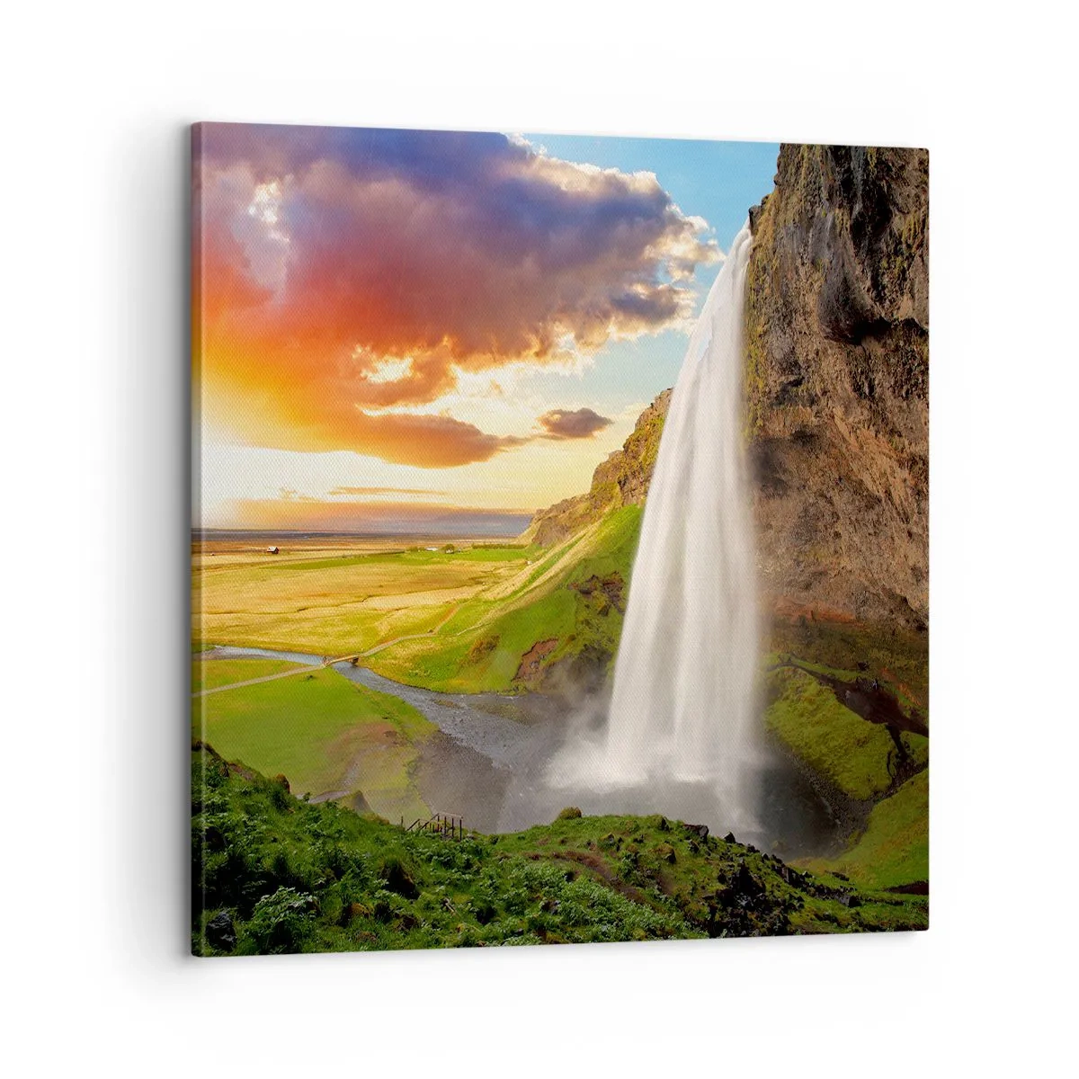 Obraz na płótnie - Pełnia islandzkiego lata - 60x60 cm