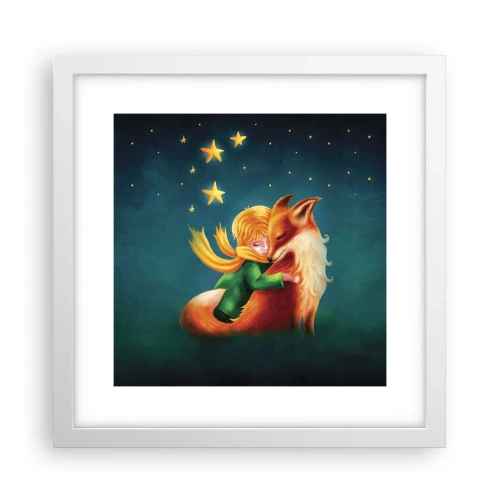Plakat w białej ramie - Mały Książę - 30x30 cm