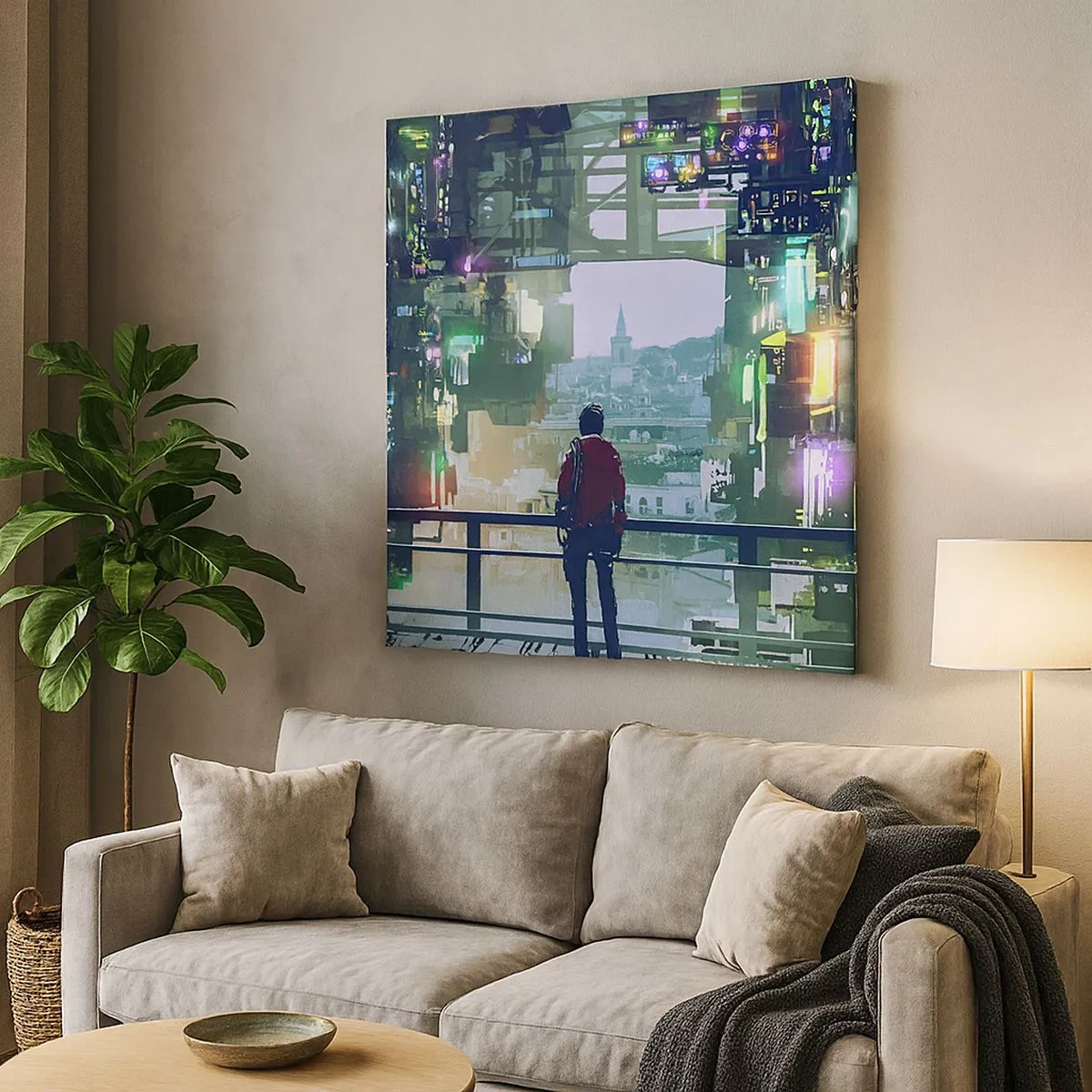 Obraz na płótnie - Dwa światy - 30x30 cm