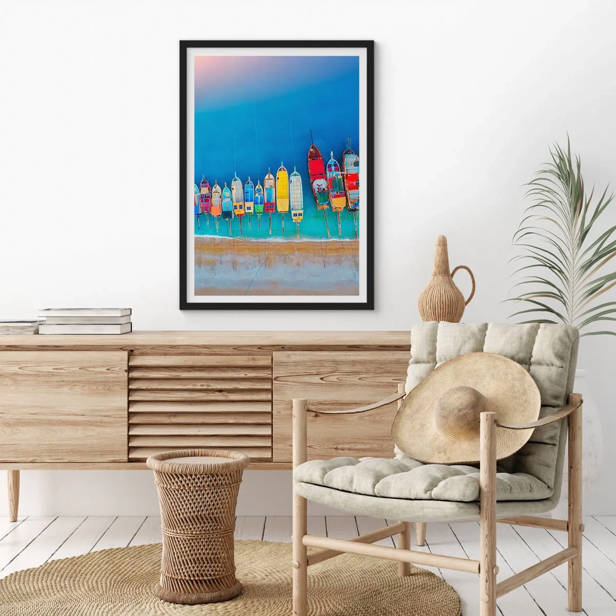 Plakat w czarnej ramie - Z lotu ptaka - 70x100 cm