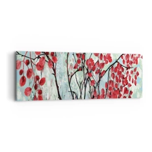 Obraz na płótnie - Drzewo w szkarłacie - 90x30 cm