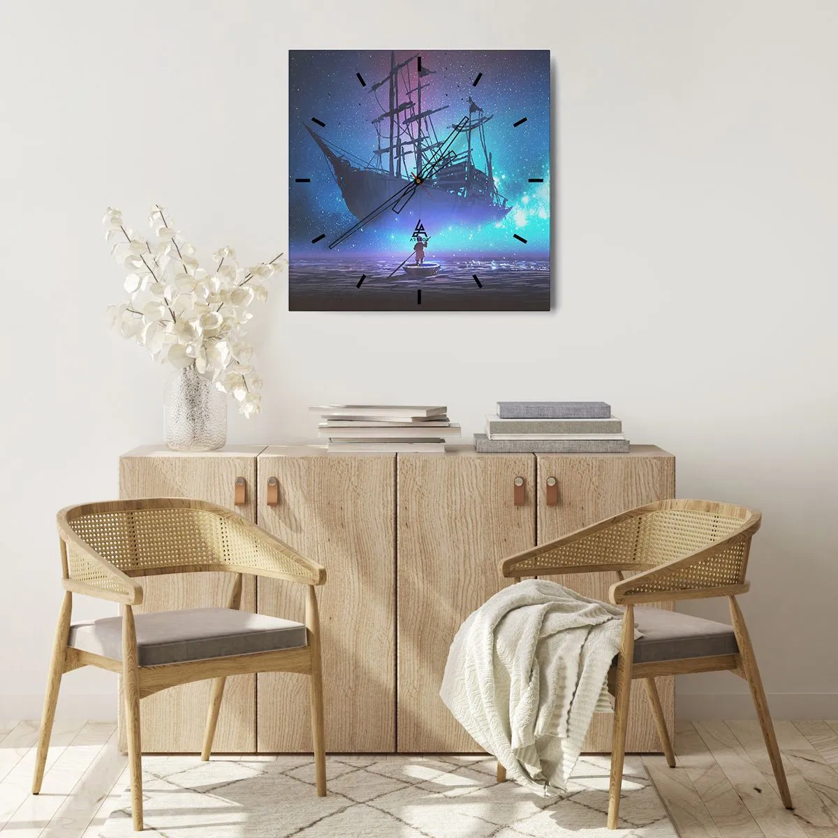 Zegar ścienny - Spotkanie z mitem morza - 30x30 cm