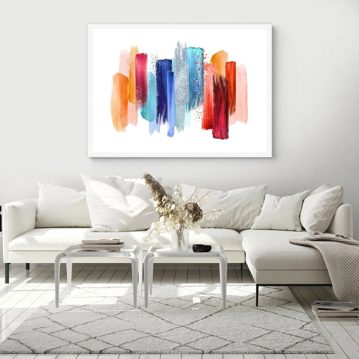 Plakat w białej ramie - W górę i w dół - 91x61 cm
