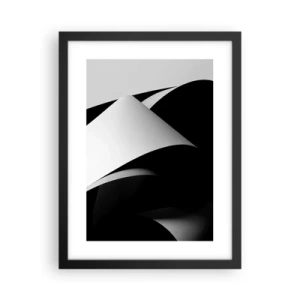 Plakat w czarnej ramie - Płaszczyzny światła z głębi cienia - 30x40 cm