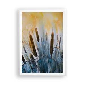 Plakat w białej ramie - Chłód wody, słońca żar - 70x100 cm