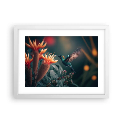 Plakat w białej ramie - naprawdę barwne życie - 40x30 cm