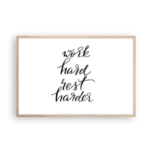 Plakat w ramie jasny dąb - Życiowa równowaga - 91x61 cm