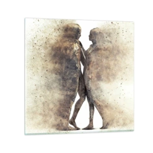 Obraz na szkle - Z prochu powstali, by kochać - 30x30 cm