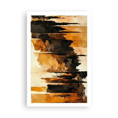 Plakat - Harmonia czerni i złota - 61x91 cm
