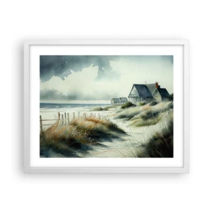 Plakat w białej ramie - Z dala od zgiełku - 50x40 cm