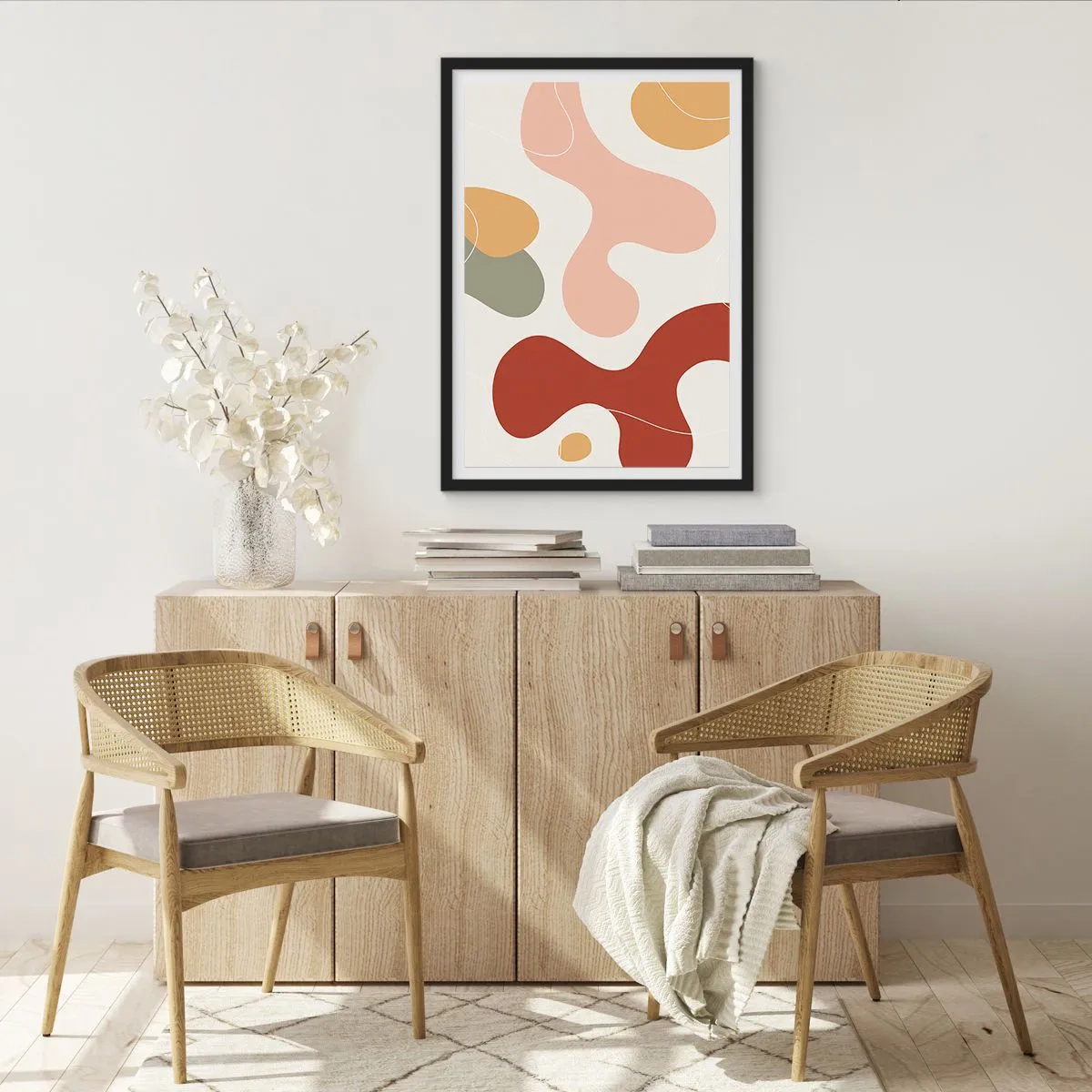 Plakat w czarnej ramie - Esy czy floresy? - 40x50 cm