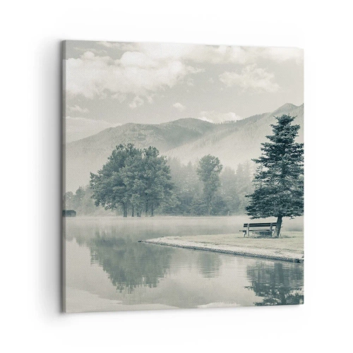 Obraz na płótnie - Jezioro jeszcze śpi - 50x50 cm