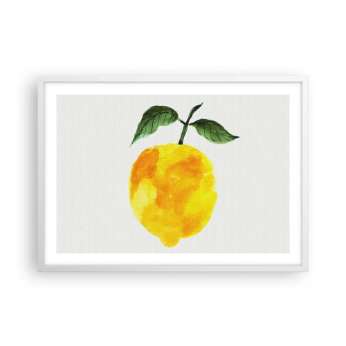 Plakat w białej ramie - Jak poznać smak słońca - 70x50 cm