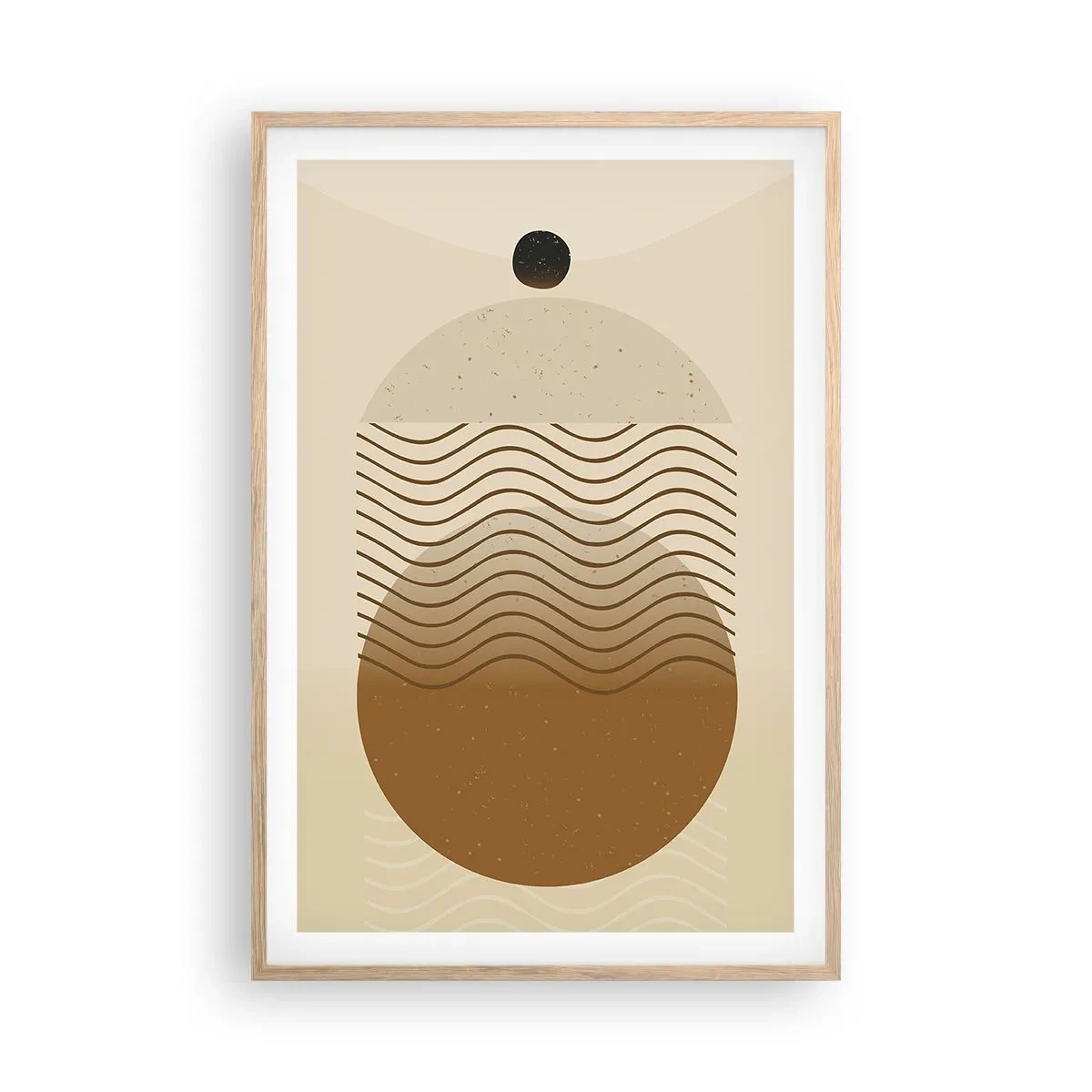 Plakat w ramie jasny dąb - O pochodzeniu figur geometrycznych - 61x91 cm