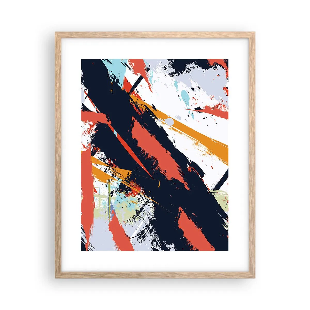 Plakat w ramie jasny dąb - Kompozycja dynamiczna - 40x50 cm