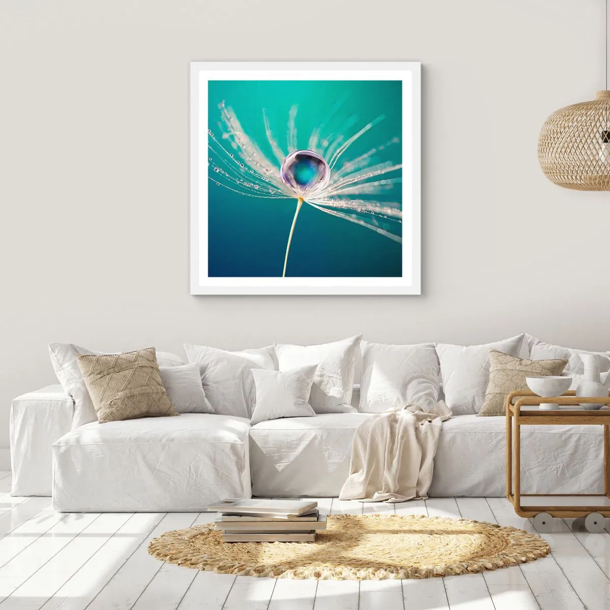 Plakat w białej ramie - Mistyczna chwila - 40x40 cm