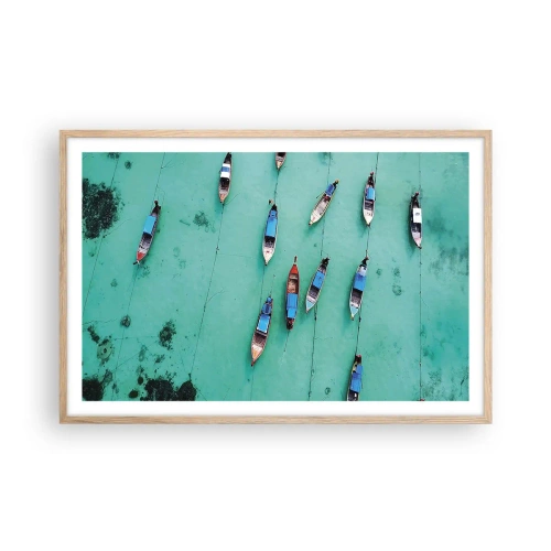 Plakat w ramie jasny dąb - W radosnym oczekiwaniu - 91x61 cm