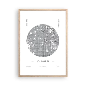 Plakat w ramie jasny dąb - Anatomia Los Angeles - 50x70 cm