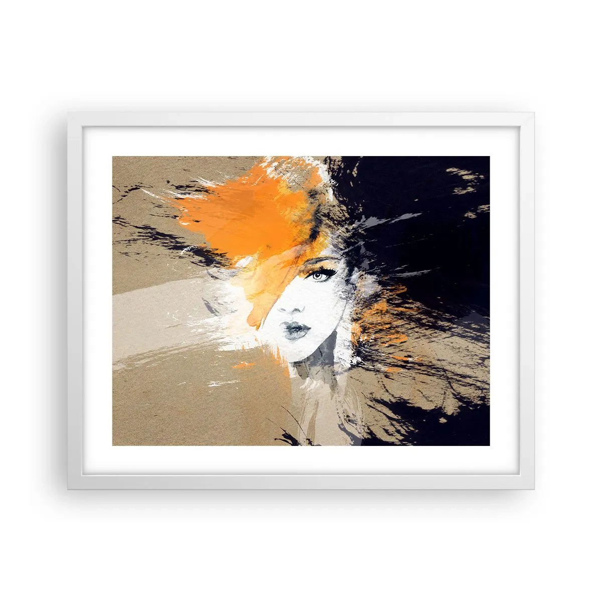 Plakat w białej ramie - I staje się światło - 50x40 cm