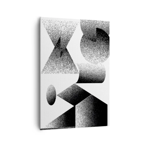 Obraz na płótnie - Geometria złożona z kątów i owalnych kształtów - 70x100cm - Kąty i owale - Nowoczesna dekoracja ścienna do salonu i sypialni ARTTOR