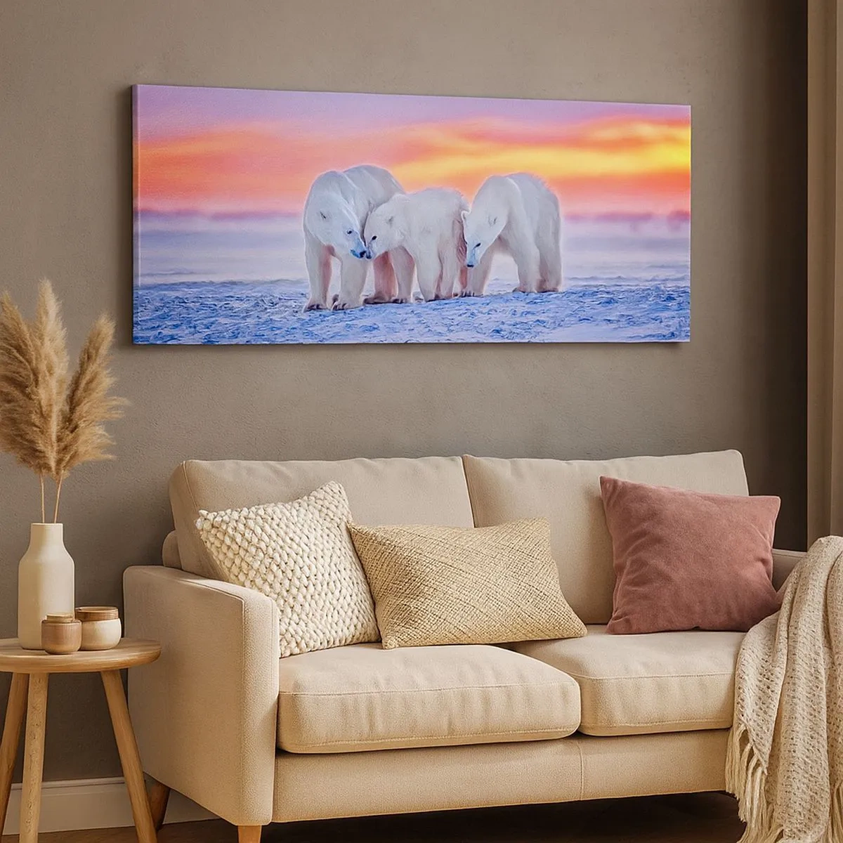 Obraz na płótnie - Wystarczy rodzinne ciepło - 100x40 cm