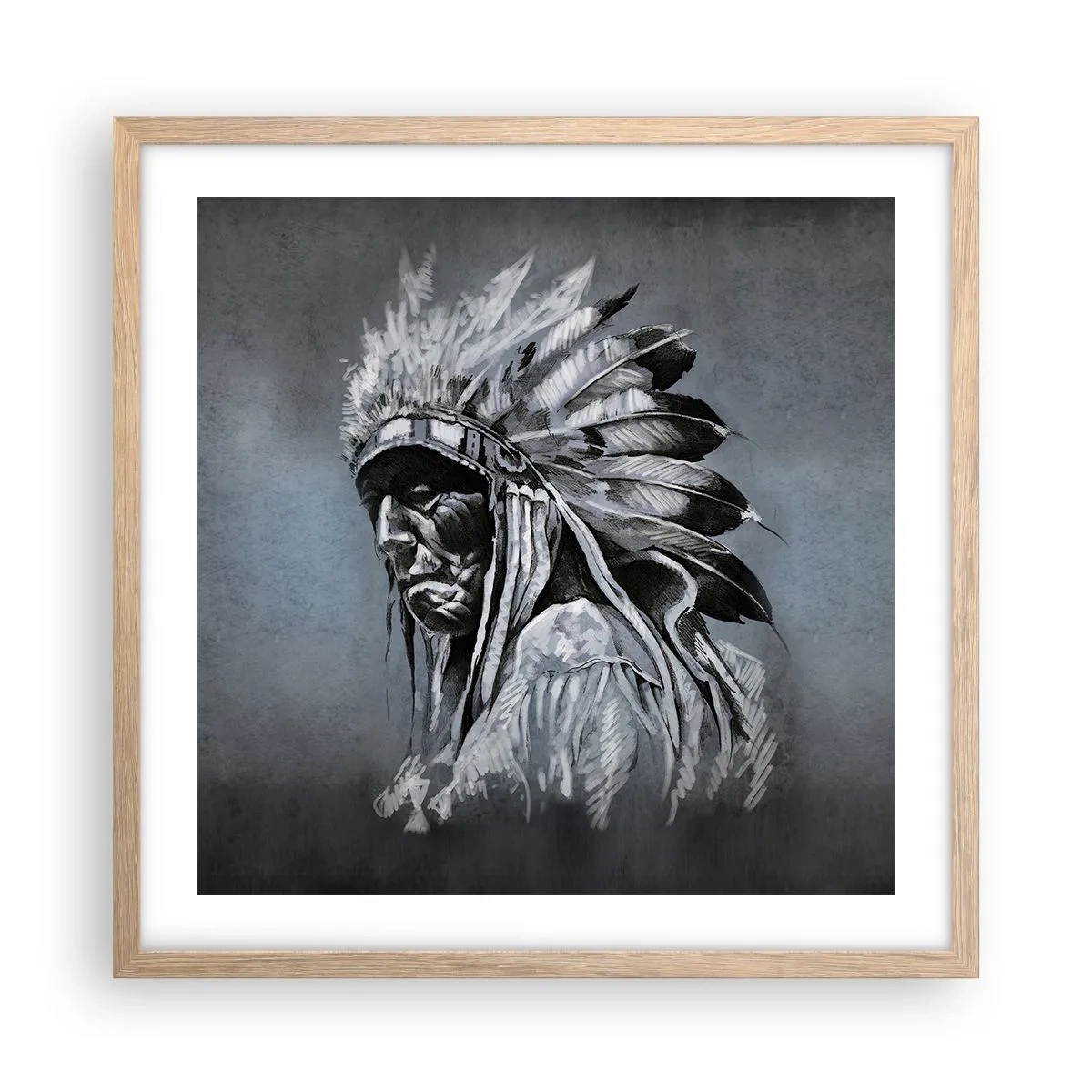 Plakat w ramie jasny dąb - Powrót do korzeni - 50x50 cm