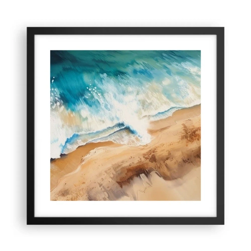 Plakat w czarnej ramie - Powracająca fala - 40x40 cm