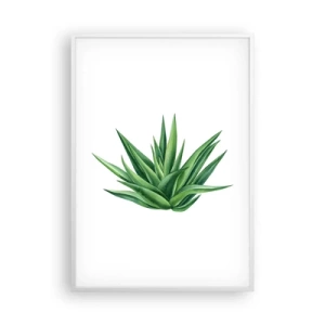 Plakat w białej ramie - Zieleń – siła – życie - 70x100 cm