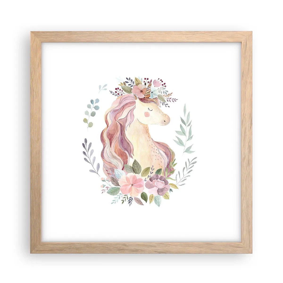 Plakat w ramie jasny dąb - Zaproszenie do świata baśni - 30x30 cm