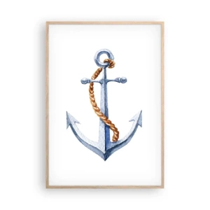 Plakat w ramie jasny dąb - Ahoj przygodo! - 70x100 cm