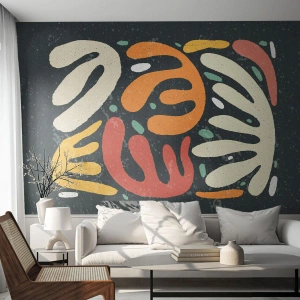 Fototapeta Premium Canvas - Kompozycja – zaraz cię schwytam - Boho, Minimalizm, Postarzane - 450x315 cm