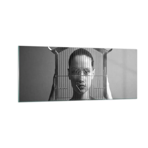 Obraz na szkle - Portret nieco surrealistyczny - 100x40 cm