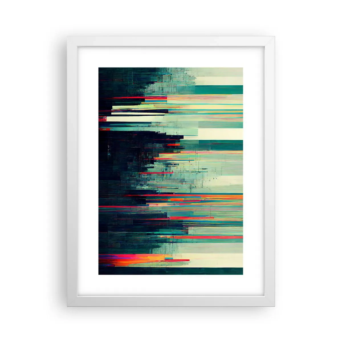 Plakat w białej ramie - Futurystyczne miasto - 30x40 cm