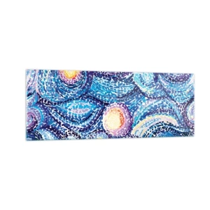 Obraz na szkle - Artystyczna interpretacja gwiaździstego nieba w stylu van Gogha - 140x50cm - Z obrazu van Gogha - Nowoczesna dekoracja ścienna do salonu i sypialni ARTTOR