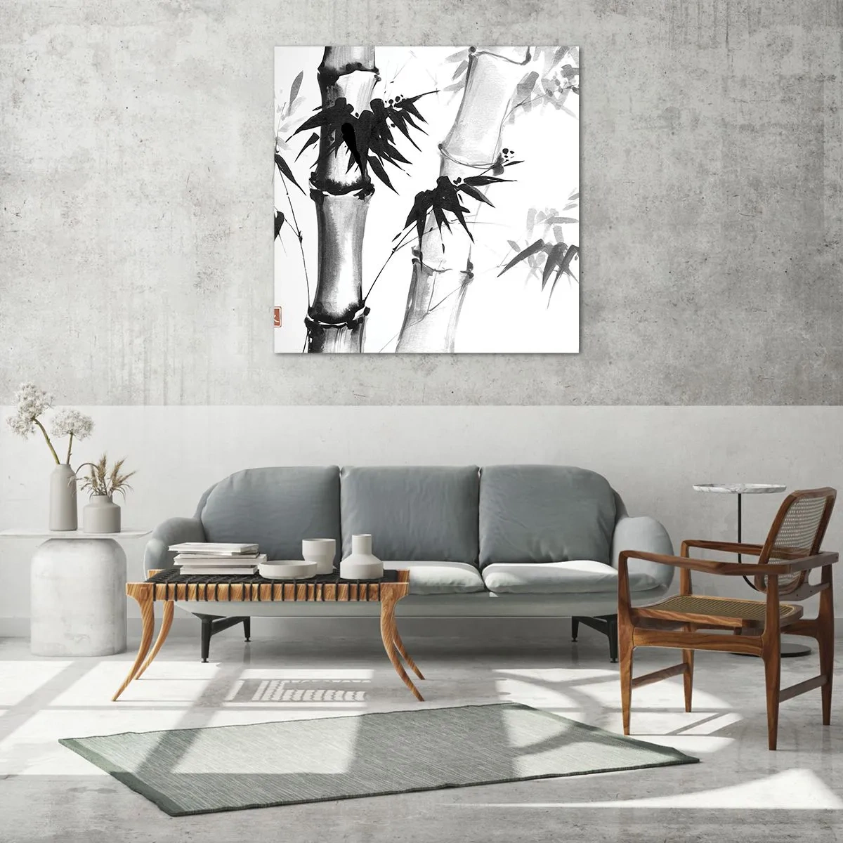 Obraz na szkle - Zbliżenie na orient - 70x70 cm