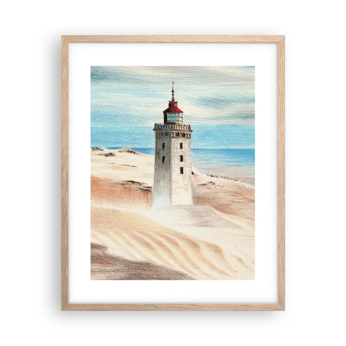 Plakat w ramie jasny dąb - Zawsze wpatrzona w morze - 40x50 cm