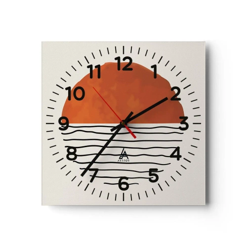 Zegar ścienny - W japońskim klimacie - 30x30 cm