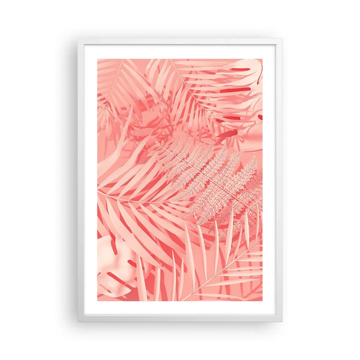 Plakat w białej ramie - Różowy koncept - 50x70 cm