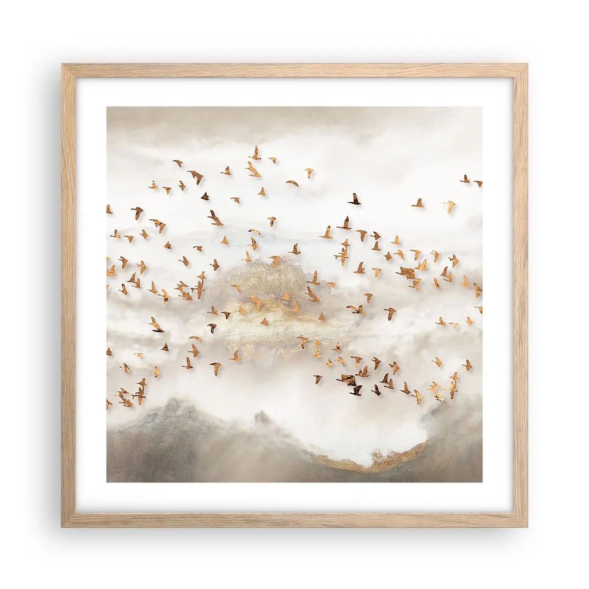 Plakat w ramie jasny dąb - Już czas… - 50x50 cm