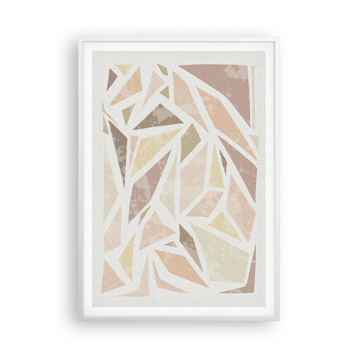 Plakat w białej ramie - Kompozycja witrażowa - 70x100 cm