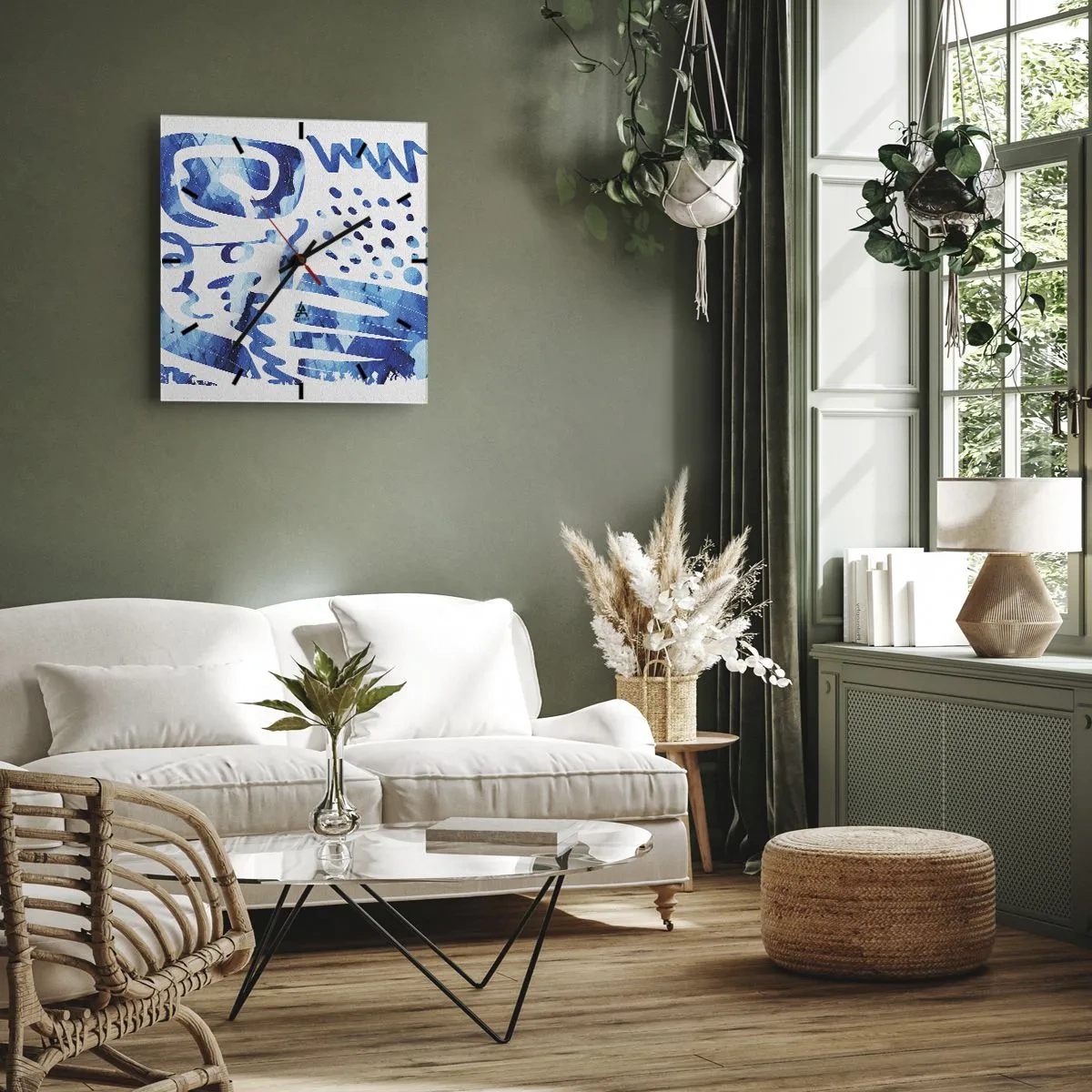 Zegar ścienny - Powrót do korzeni - 40x40 cm