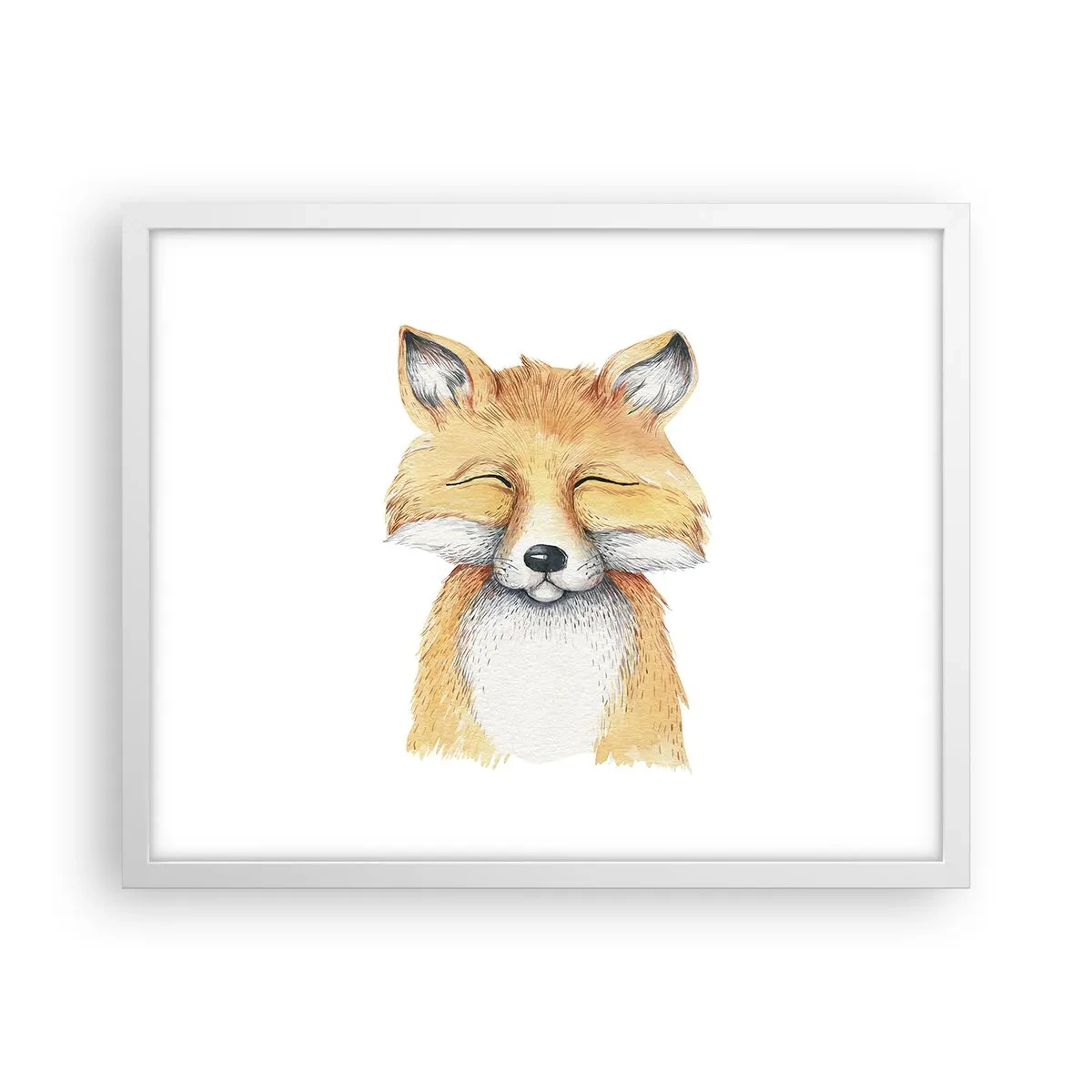 Plakat w białej ramie - Lisie humory - 50x40 cm