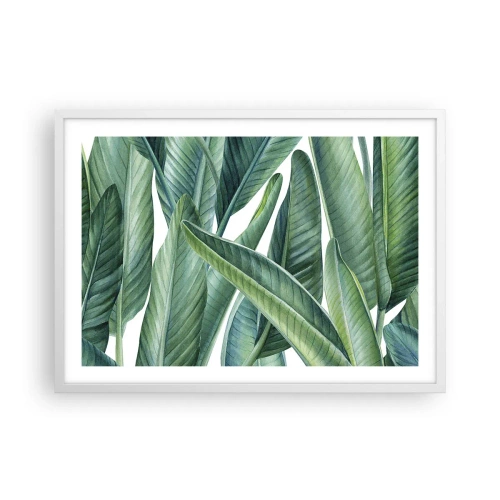 Plakat w białej ramie - Zieleń sama w sobie - 70x50 cm