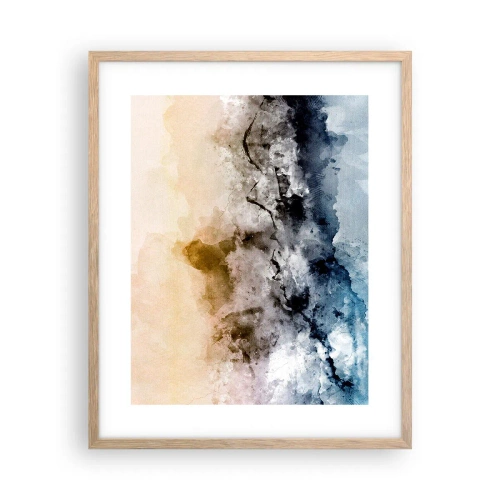 Plakat w ramie jasny dąb - Zatopione w tumanie mgły - 40x50 cm